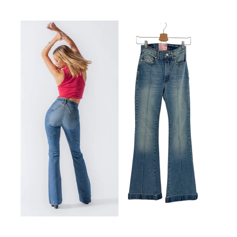 Revice Venus‎ Flare Jeans Eclipse Wash High Rise Flared Womens 24 Denim